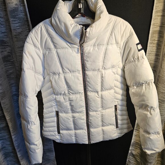 Tommy Hilfiger Puffer Zip Up Coat Women's Size Medium - Picture 1 of 8